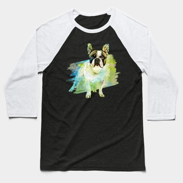 French Bulldog -Frenchie Dog Baseball T-Shirt by Nartissima